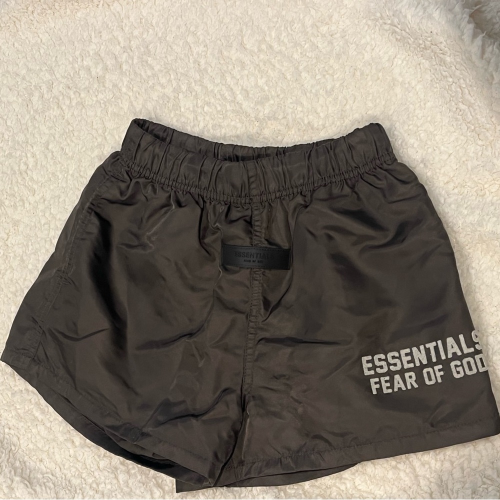 Fear of God Essentials Kids Black Shorts